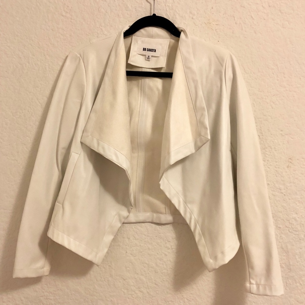 B.B. Dakota Peppin Jacket- Vegan Leather- White